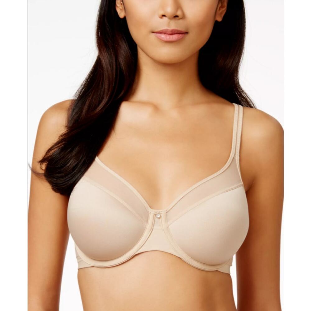 Bali Womens 40DD Beige One Smooth U Ultra Light Underwire Bra Convertible K17-23